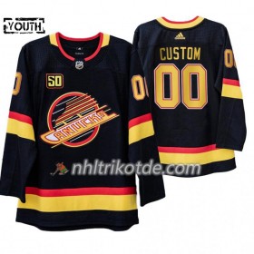Vancouver Canucks Trikot Custom Flying Skate 50th Anniversary Adidas 2019-2020 Schwarz Authentic - Kinder
